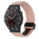 For Huawei Watch GT3 SE 22mm Magnetic Buckle Braided Watch Band(Starlight Pink) - 1