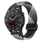 For Huawei Watch GT3 SE 22mm Magnetic Buckle Braided Watch Band(Z Dark Chocolate) - 1