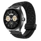 For Huawei Watch Buds 22mm Magnetic Buckle Braided Watch Band(Stars Black) - 1