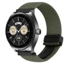 For Huawei Watch Buds 22mm Magnetic Buckle Braided Watch Band(Metallic Gray) - 1