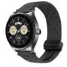 For Huawei Watch Buds 22mm Magnetic Buckle Braided Watch Band(Wine Red) - 1