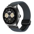For Huawei Watch Buds 22mm Magnetic Buckle Braided Watch Band(Space Gray) - 1