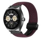 For Huawei Watch Buds 22mm Magnetic Buckle Braided Watch Band(Drop Cherry) - 1