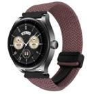 For Huawei Watch Buds 22mm Magnetic Buckle Braided Watch Band(Smoky Purple) - 1