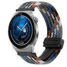 For Huawei Watch GT3 Pro 46mm 22mm Magnetic Buckle Braided Watch Band(Denim Colorful) - 1