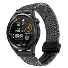 For Huawei Watch GT Runner 22mm Magnetic Buckle Braided Watch Band(Metallic Gray) - 1