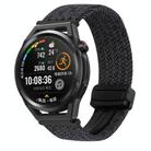 For Huawei Watch GT Runner 22mm Magnetic Buckle Braided Watch Band(Black) - 1