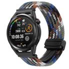 For Huawei Watch GT Runner 22mm Magnetic Buckle Braided Watch Band(Denim Colorful) - 1
