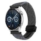 For Huawei Watch GT3 46mm 22mm Magnetic Buckle Braided Watch Band(Graphite Black) - 1