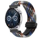For Huawei Watch GT3 46mm 22mm Magnetic Buckle Braided Watch Band(Denim Colorful) - 1