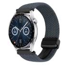 For Huawei Watch GT3 46mm 22mm Magnetic Buckle Braided Watch Band(Space Gray) - 1
