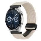 For Huawei Watch GT3 46mm 22mm Magnetic Buckle Braided Watch Band(Starlight Black) - 1