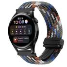 For Huawei Watch 3 22mm Magnetic Buckle Braided Watch Band(Denim Colorful) - 1