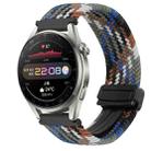 For Huawei Watch 3 Pro 22mm Magnetic Buckle Braided Watch Band(Denim Colorful) - 1