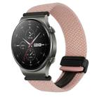 For Huawei Watch GT2 pro 22mm Magnetic Buckle Braided Watch Band(Starlight Pink) - 1