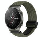 For Huawei Watch GT2 pro 22mm Magnetic Buckle Braided Watch Band(Metallic Gray) - 1