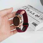 For Huawei Watch GT 2e 22mm Magnetic Buckle Braided Watch Band(Black Sand Red) - 3