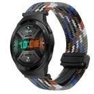 For Huawei Watch GT 2e 22mm Magnetic Buckle Braided Watch Band(Denim Colorful) - 1