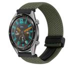 For Huawei Watch GT 22mm Magnetic Buckle Braided Watch Band(Metallic Gray) - 1