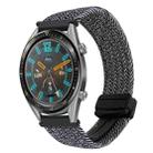 For Huawei Watch GT 22mm Magnetic Buckle Braided Watch Band(Graphite Black) - 1