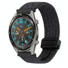 For Huawei Watch GT 22mm Magnetic Buckle Braided Watch Band(Black) - 1