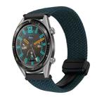 For Huawei Watch GT 22mm Magnetic Buckle Braided Watch Band(Forest Green) - 1