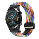 For Huawei Watch GT2 46mm 22mm Magnetic Buckle Braided Watch Band(Colorful) - 1