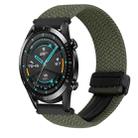 For Huawei Watch GT2 46mm 22mm Magnetic Buckle Braided Watch Band(Metallic Gray) - 1