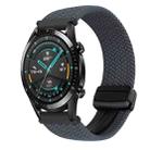 For Huawei Watch GT2 46mm 22mm Magnetic Buckle Braided Watch Band(Space Gray) - 1