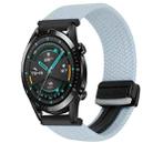 For Huawei Watch GT2 46mm 22mm Magnetic Buckle Braided Watch Band(Blue) - 1
