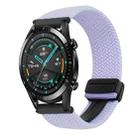 For Huawei Watch GT2 46mm 22mm Magnetic Buckle Braided Watch Band(Purple) - 1