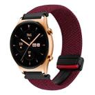 For Honor Watch GS 3 22mm Magnetic Buckle Braided Watch Band(Black sand red) - 1