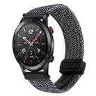 For Honor Watch GS 3i 22mm Magnetic Buckle Braided Watch Band(Graphite Black) - 1