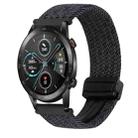 For Honor Magic Watch 2 46mm 22mm Magnetic Buckle Braided Watch Band(Black) - 1