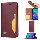 Knead Skin Texture Horizontal Flip Leather Case for Huawei P Smart Z / Y9 Prime 2019 / Nova5i, with Photo Frame & Holder & Card Slots & Wallet(Wine Red) - 1