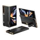 For Samsung Galaxy Z Fold3 Retractable Wrist Strap Invisible Stand Phone Case(Black) - 1