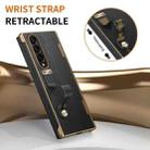 For Samsung Galaxy Z Fold3 Retractable Wrist Strap Invisible Stand Phone Case(Black) - 2