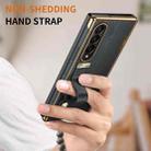 For Samsung Galaxy Z Fold3 Retractable Wrist Strap Invisible Stand Phone Case(Black) - 3