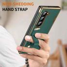 For Samsung Galaxy Z Fold5 Retractable Wrist Strap Invisible Stand Phone Case(Green) - 3