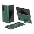 For Samsung Galaxy Z Fold7 Retractable Wrist Strap Invisible Stand Phone Case(Green) - 1