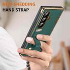 For Samsung Galaxy Z Fold7 Retractable Wrist Strap Invisible Stand Phone Case(Green) - 3