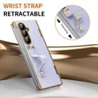 For Samsung Galaxy Z Fold7 Retractable Wrist Strap Invisible Stand Phone Case(Violets) - 2