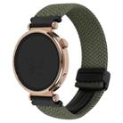 For Amazfit  Watch Bip 5 22mm Magnetic Buckle Braided Watch Band(Olive Green) - 1
