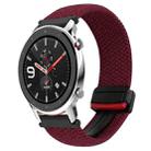 For Amazfit Watch GTR 4 22mm Magnetic Buckle Braided Watch Band(Black Sand Fed) - 1