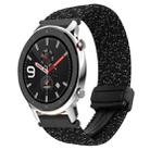 For Amazfit Watch GTR 4 22mm Magnetic Buckle Braided Watch Band(Stars Black) - 1