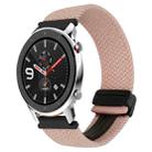 For Amazfit Watch GTR 4 22mm Magnetic Buckle Braided Watch Band(Pink) - 1