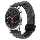 For Amazfit Watch GTR 4 22mm Magnetic Buckle Braided Watch Band(Metallic Gray) - 1