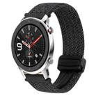 For Amazfit Watch GTR 4 22mm Magnetic Buckle Braided Watch Band(Graphite Black) - 1