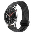 For Amazfit Watch GTR 4 22mm Magnetic Buckle Braided Watch Band(Metallic Black) - 1