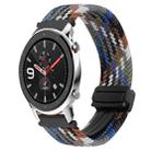 For Amazfit Watch GTR 4 22mm Magnetic Buckle Braided Watch Band(Denim Colors) - 1